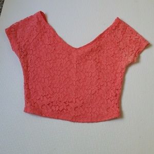 Coral crop top