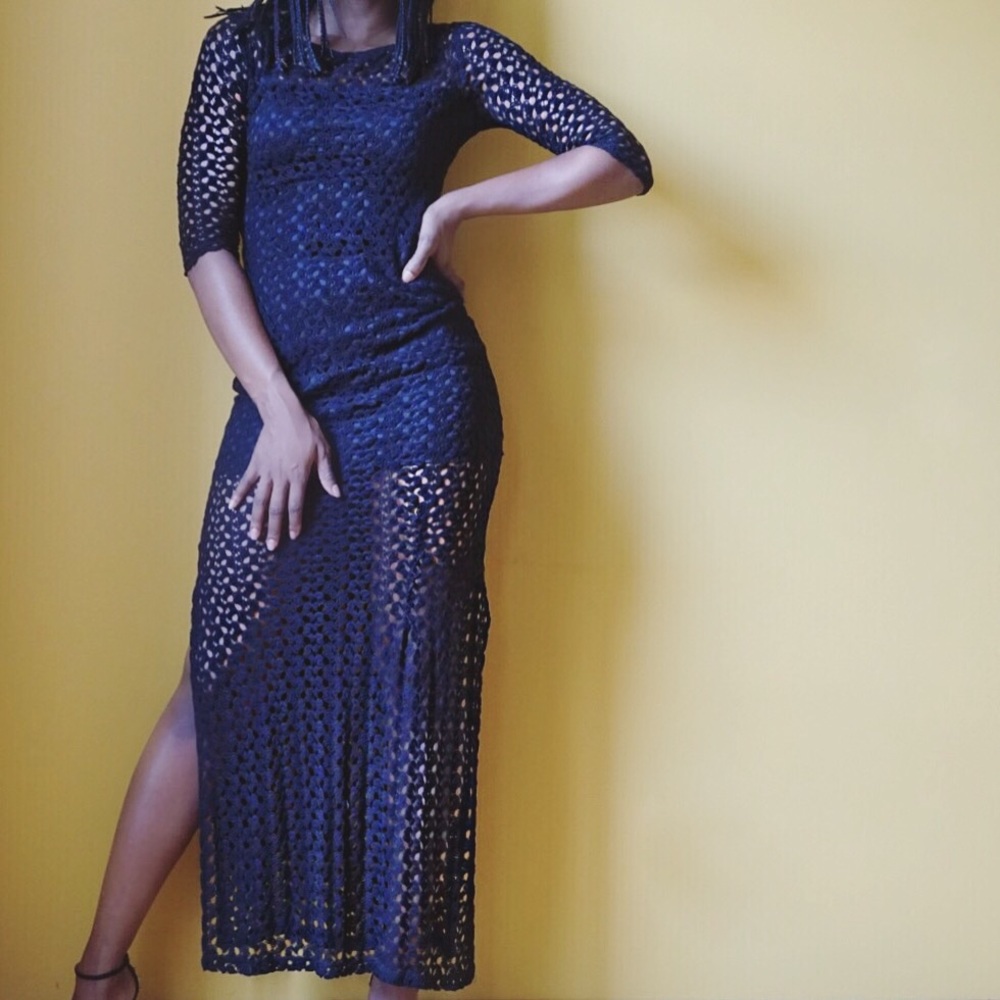 Mimi Chica Black Mesh Dress