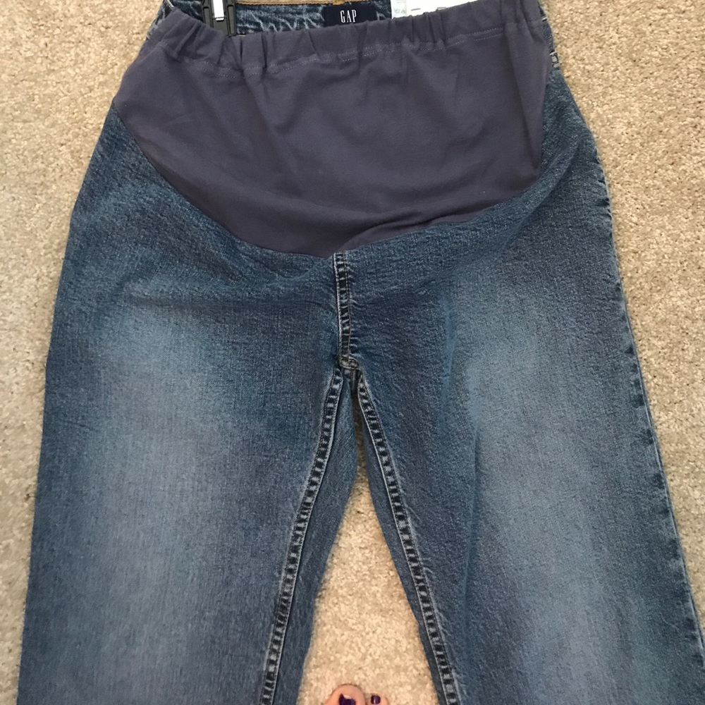 maternity classic boot cut jeans Gap