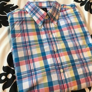 Pink & Blue Plaid Button Down