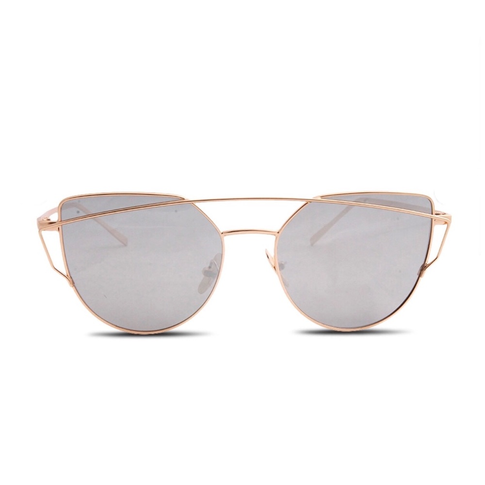 Cat Eye Aviator Sunglasses Gold - Picture 3 of 4