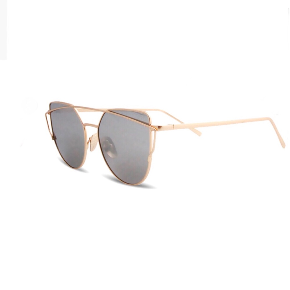 Cat Eye Aviator Sunglasses Gold - Picture 4 of 4