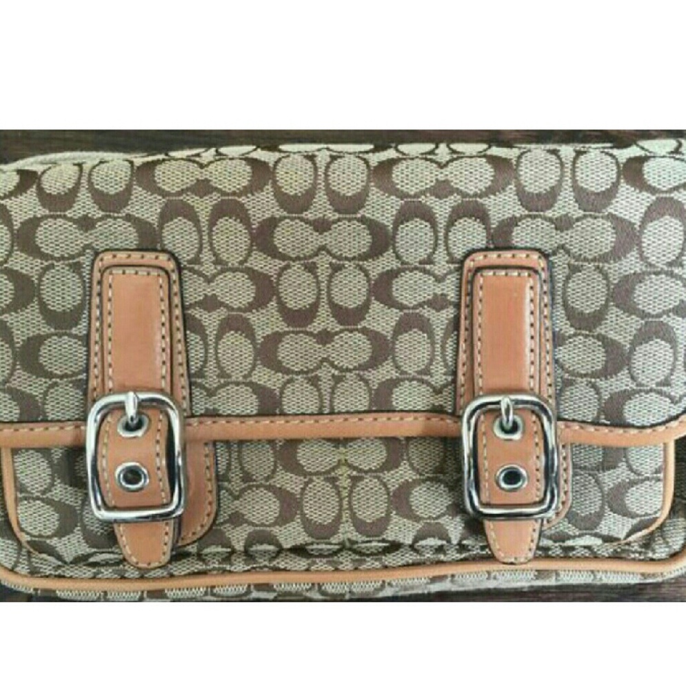 Coach waist tan satchel