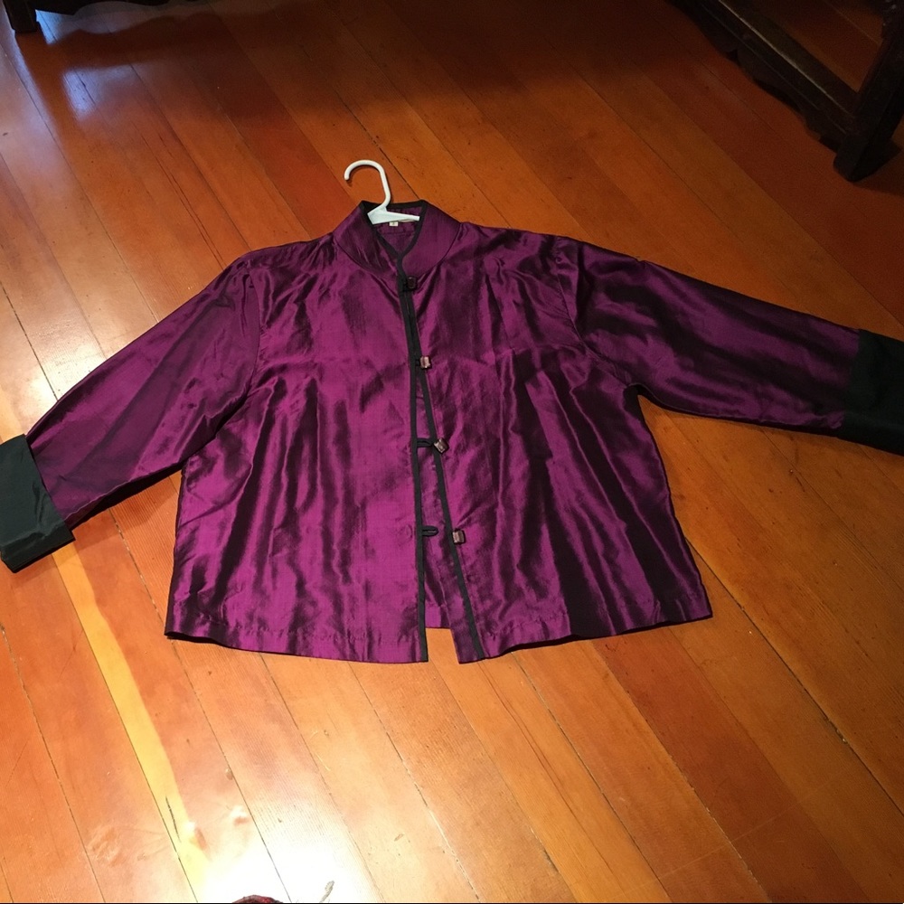 White Ginger Hand Woven Silk Jacket