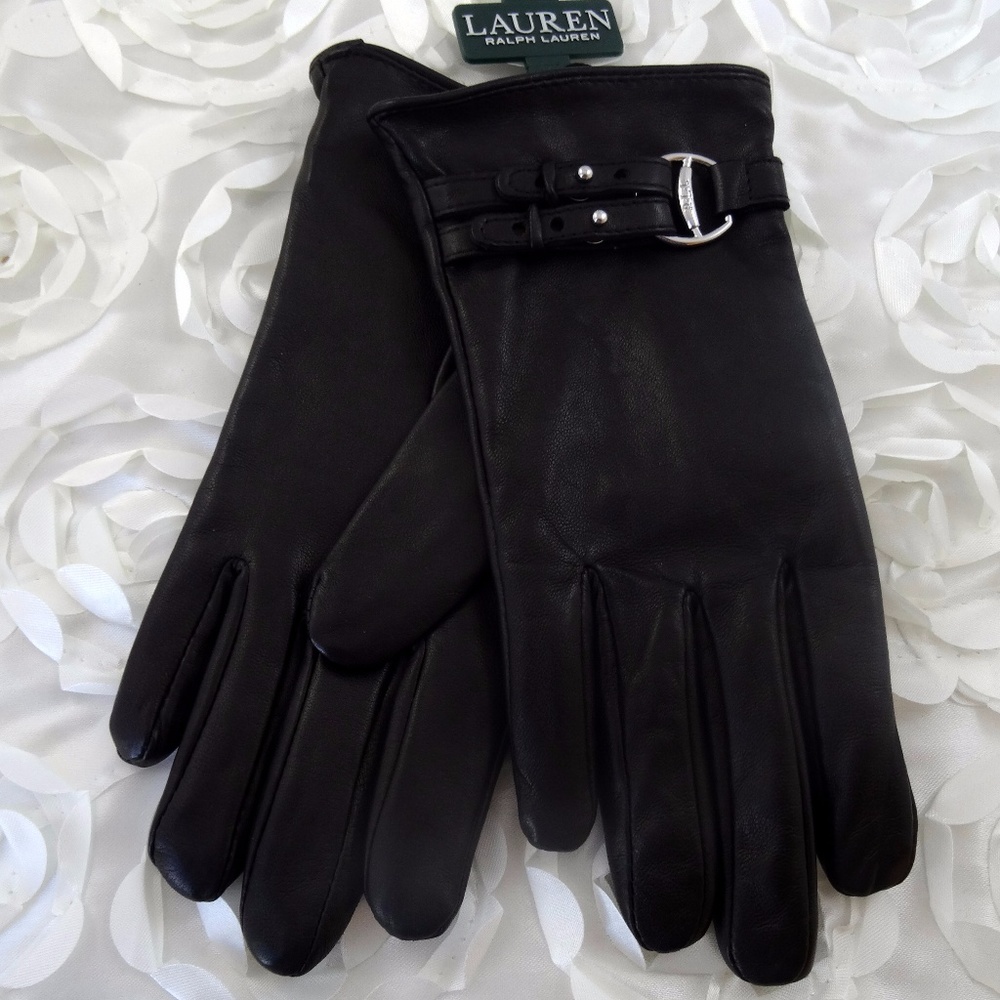 Lauren Polo Ralph Lauren Leather Gloves Small NWT