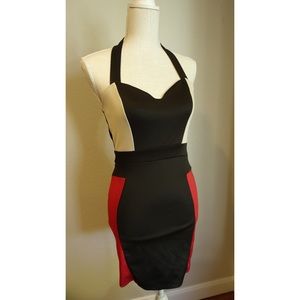 ASOS Color block halter dress