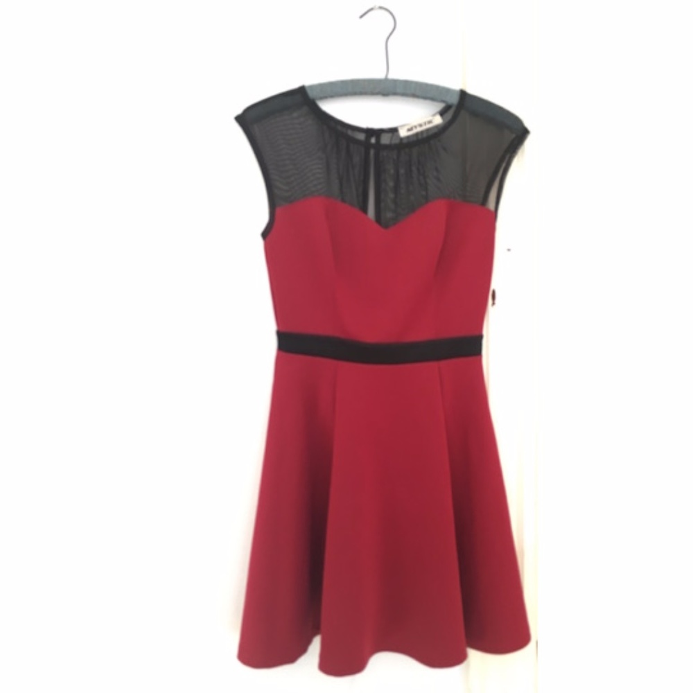 Red + Black Modcloth Dress NWOT