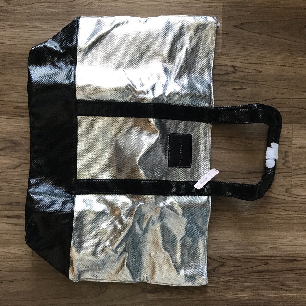 Victoria’s Secret Silver Black Weekender Tote