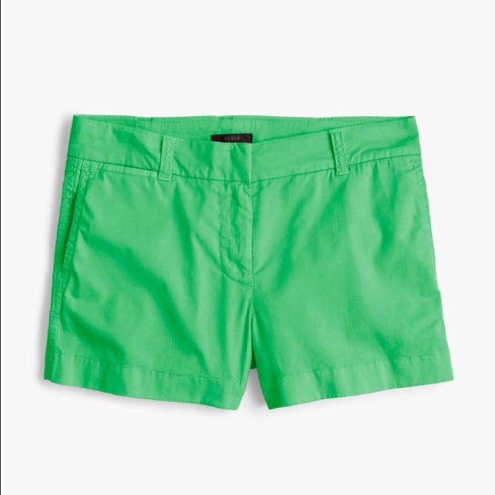 J. Crew Green 3" Chino Shorts