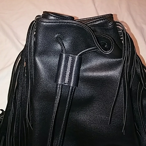 Victoria Secret Black tassel Cinch Backpack - Picture 4 of 4