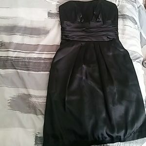 Strapless black lined dress from David's Bridal.