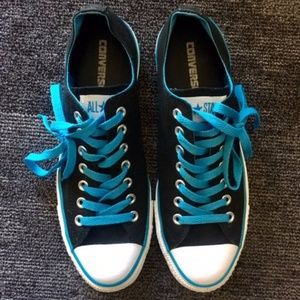 LIKE NEW Converse Black & Blue Men's Sneakers