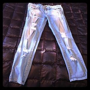 Distressed Jeans faded
