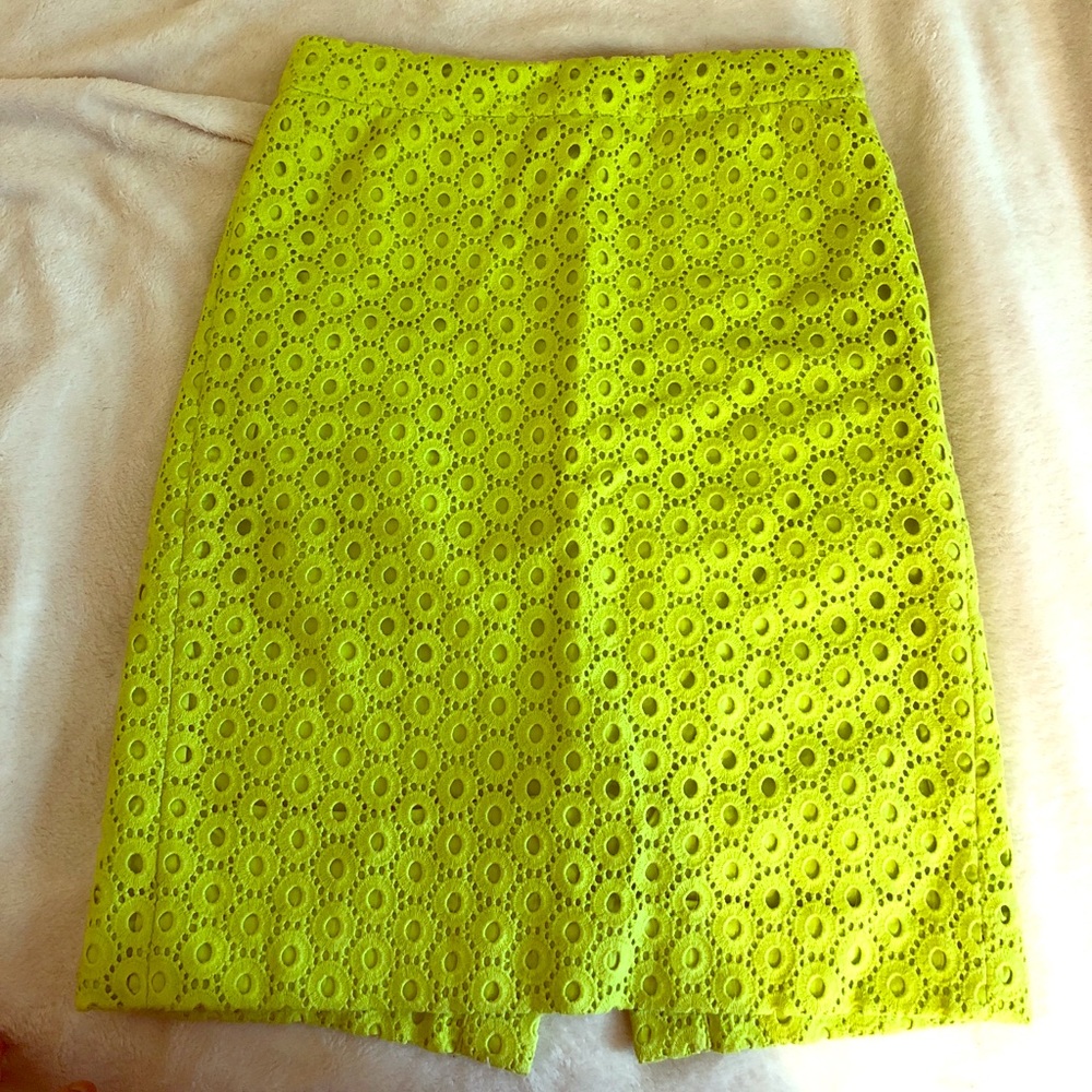 J.crew pencil eyelet skirt
