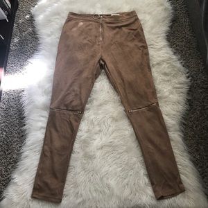 Never Worn Suede Leggings by misguided