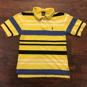 90s Ralph Lauren Polo Yellow Blue Stripe Men's
