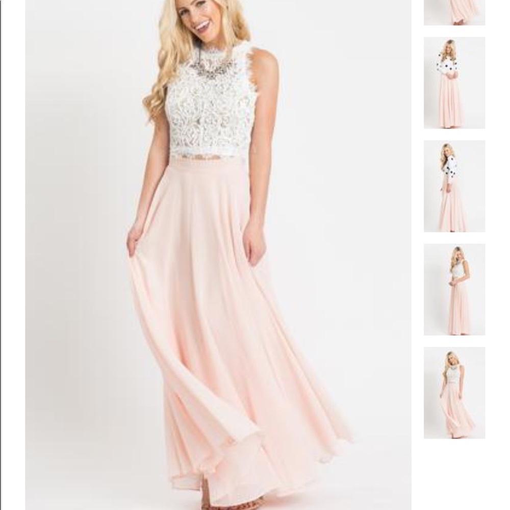 Blush pink maxi