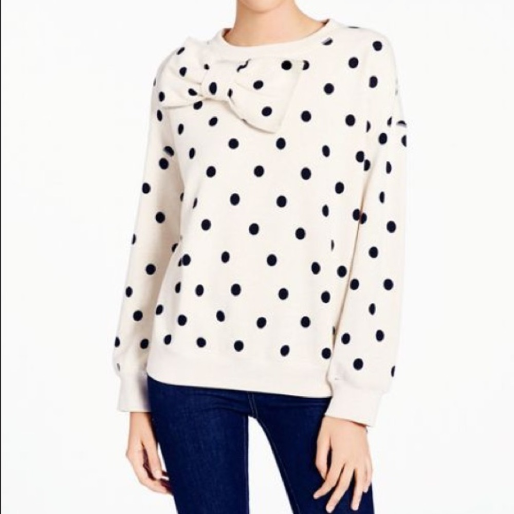 ♠️ Kate Spade Polka Dot Bow Sweater