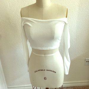 Never Worn Basic Off The Shoulder Crop