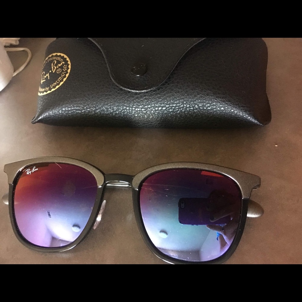 Ray Ban Purple and Blue Mirrored Sunglasses - Picture 1 of 1