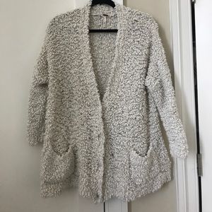Free People Ivory shaggy Cardigan