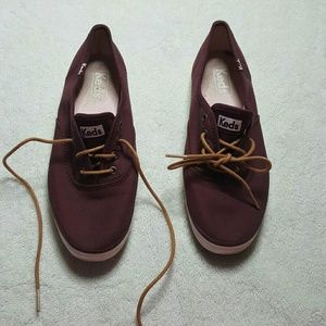 Burgundy keds