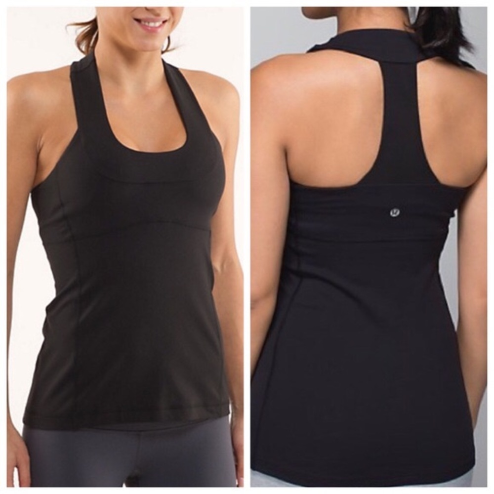 Black LuluLemon Scoopneck Tank