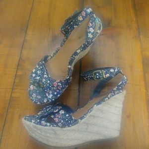 Fun floral wedges