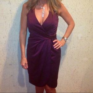 Alfred Angelo Purple Halter Knee Length Dress