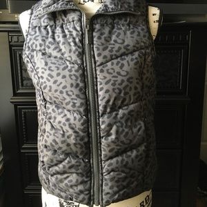 NEW! Gray and Black Leopard Vest