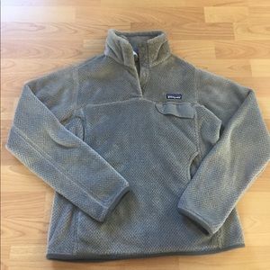 Patagonia grey re-tool fleece
