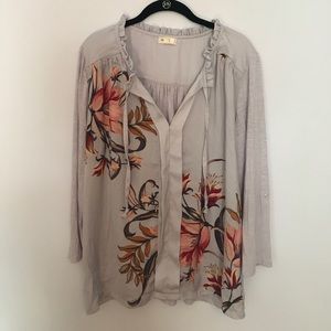 Anthropologie floral tunic size XL