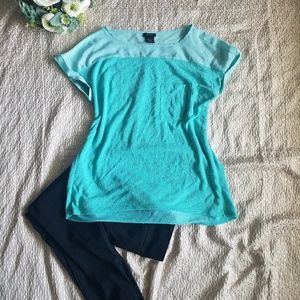 Calvin Klein size large Aqua blouse
