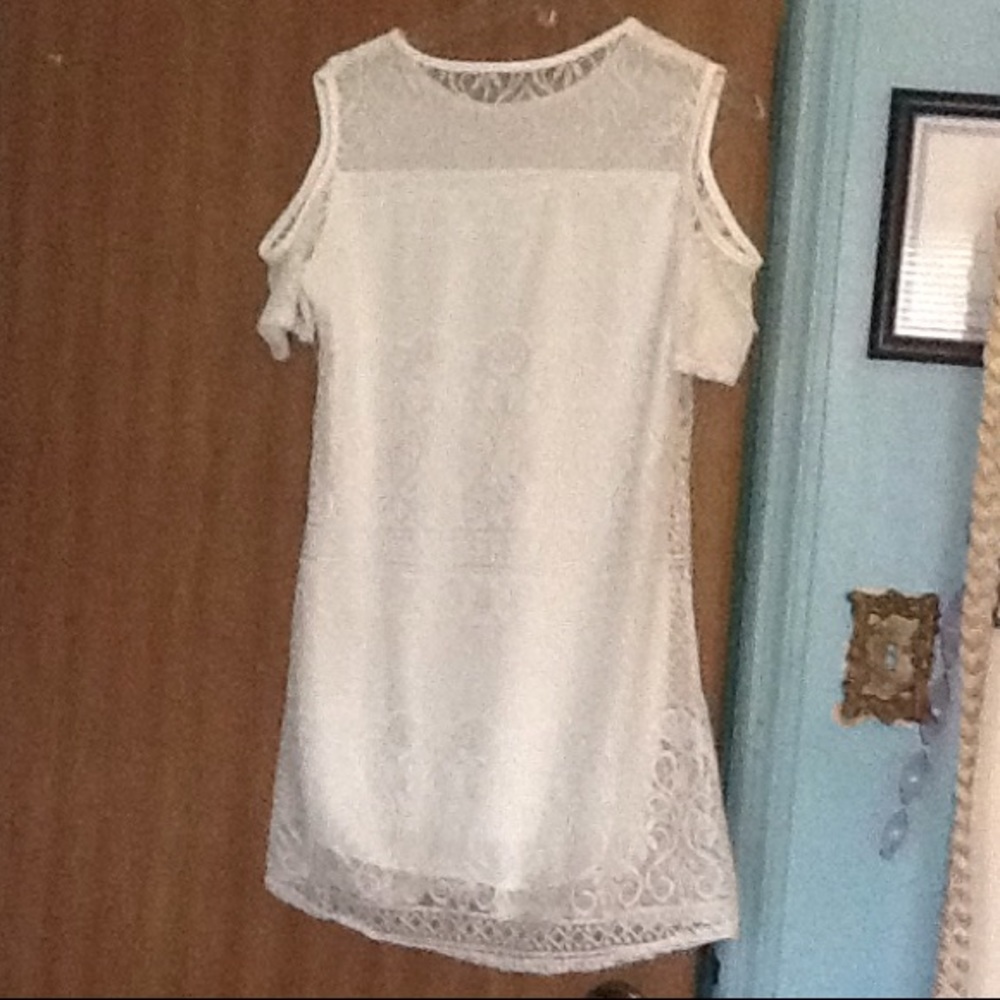 White Exposed Shoulders Top NWOT