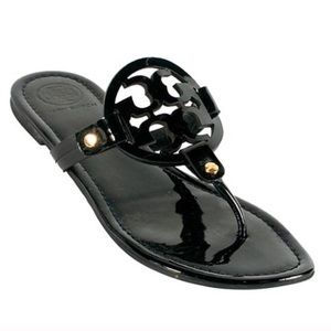 Tory Burch Miller Patent Leather Thong Sandals
