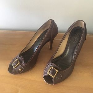 Coach peep toe pumps