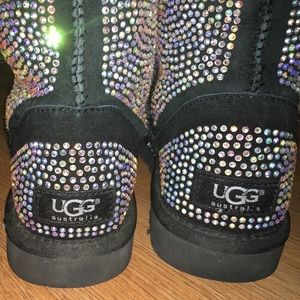 UGG Boots Black Sparkle Genuine size 6