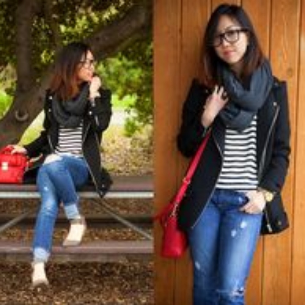 NWOT American Apparel Circle Scarf Dark Navy Blue