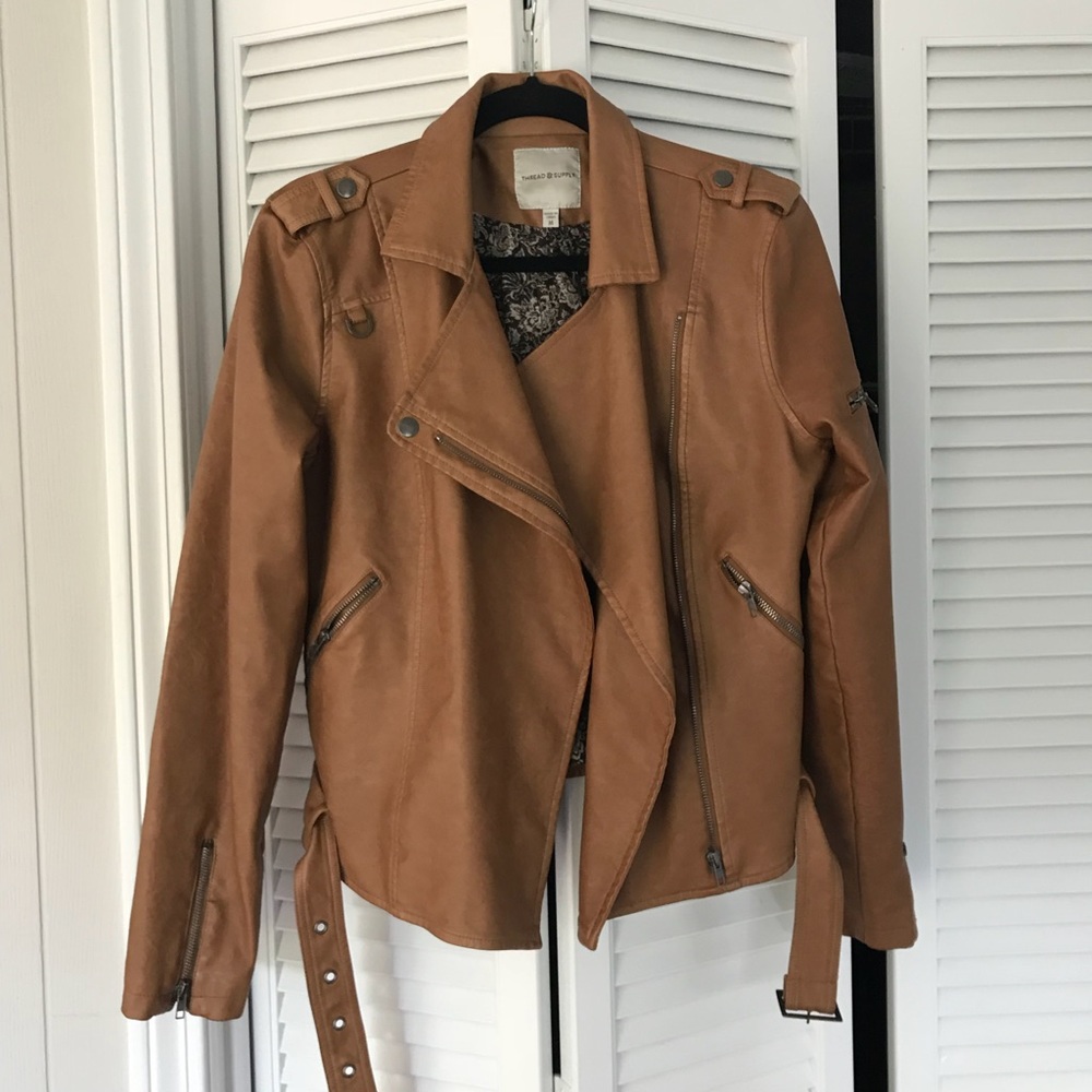 NWT Camel colored moto jacket