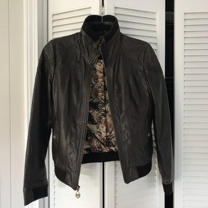 100% leather Guess bomber jacket, medium