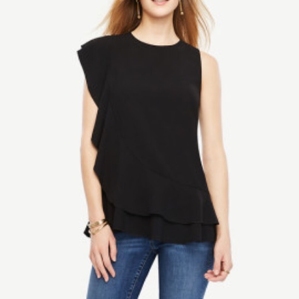SALE! Ann Taylor Cascading Ruffle Shell