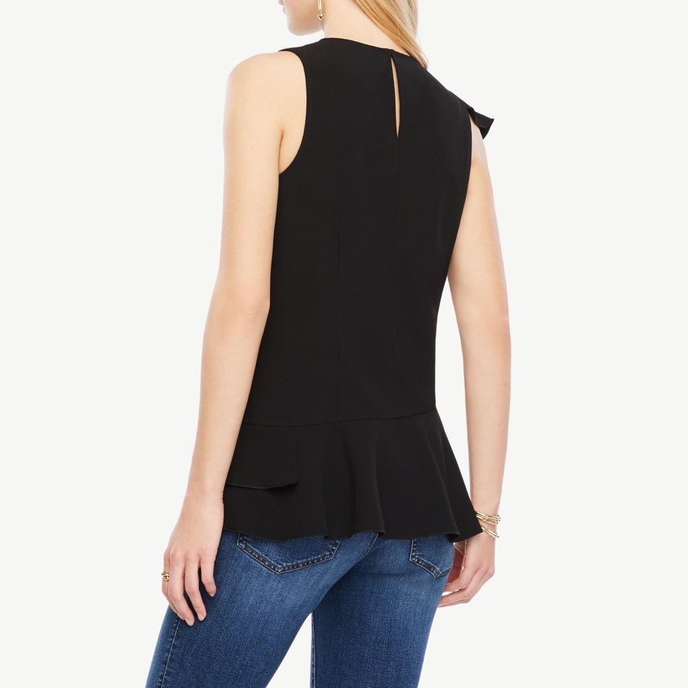 SALE! Ann Taylor Cascading Ruffle Shell - Picture 2 of 5