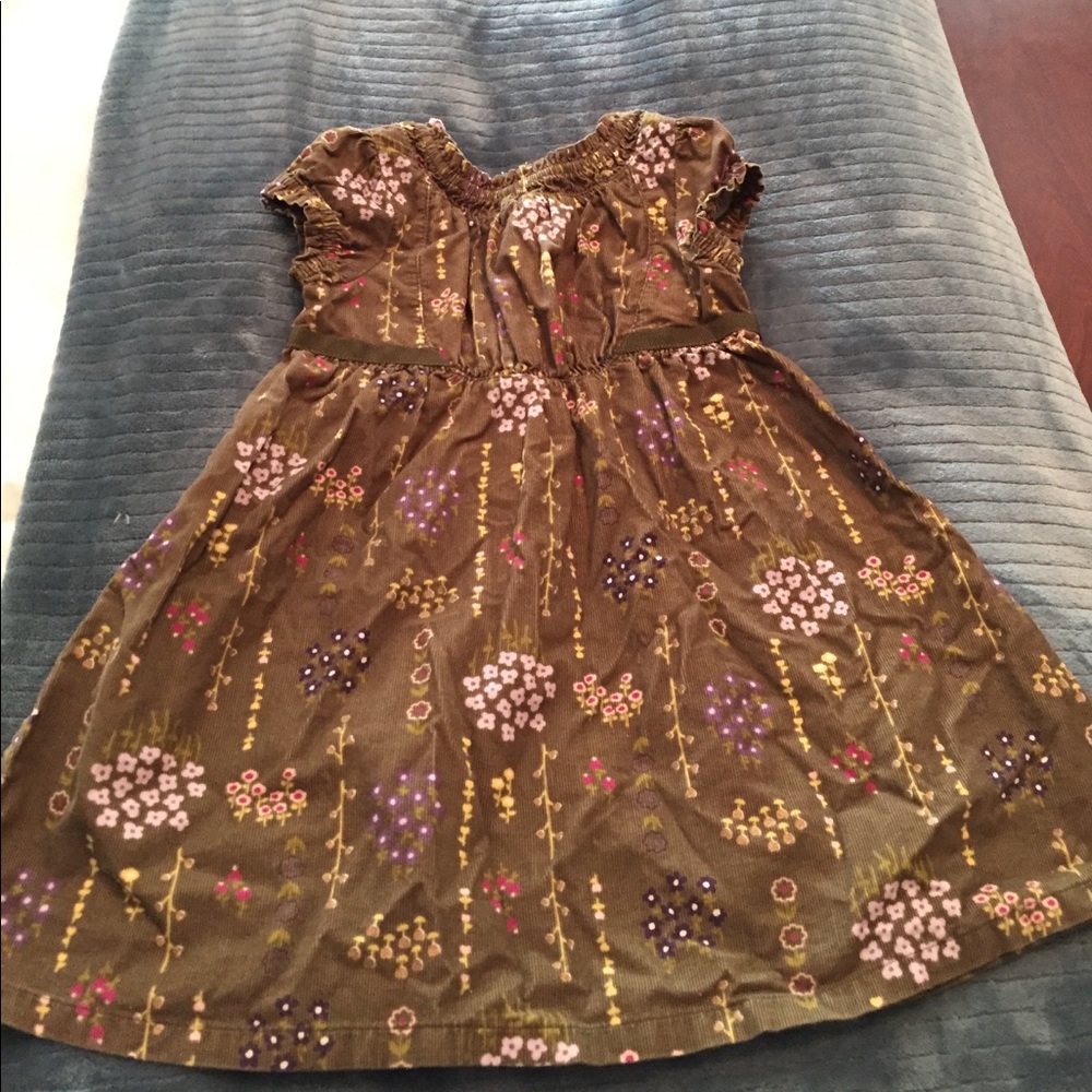 Corduroy floral dress