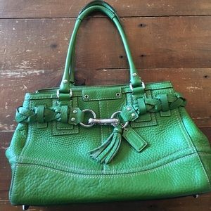 Coach Green Leather Purse