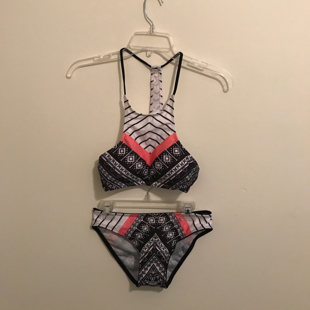 Tribal print two piece swimsuit
