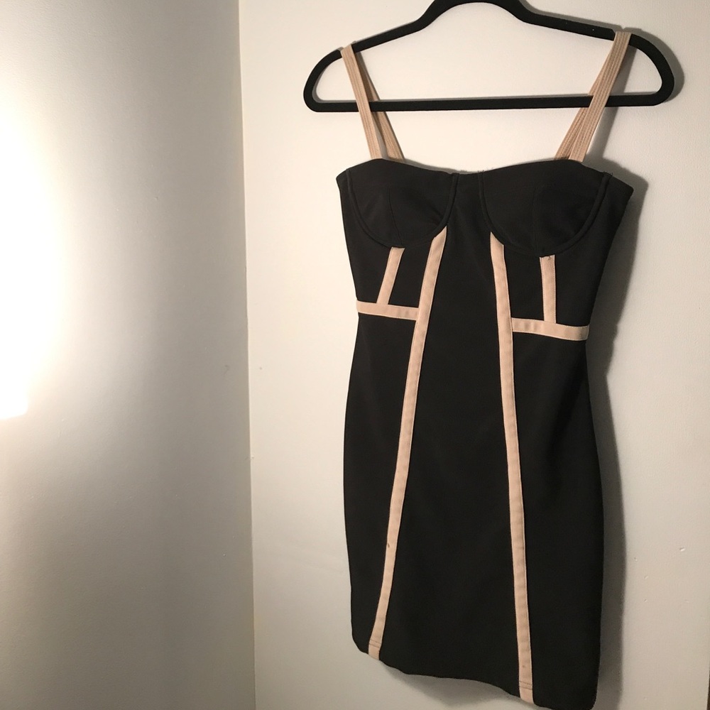 Black fitted nighttime dress