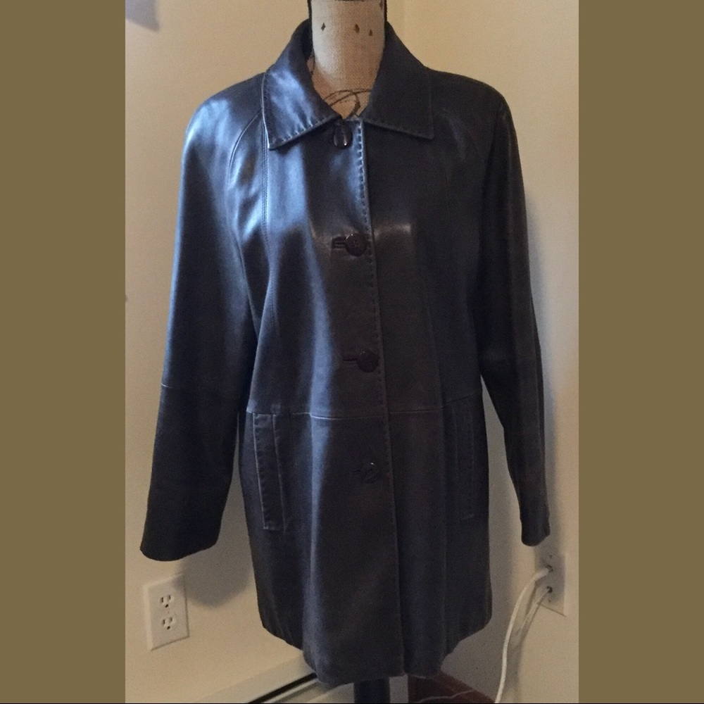Leather coat