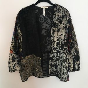Anthropologie burnt out batik kimono one size