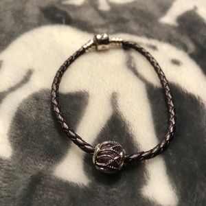 Purple Pandora Charm & Bracelet