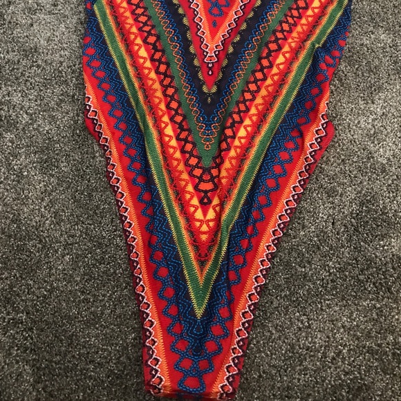 Tribal print, high rise, one piece bathing suit - Picture 2 of 3